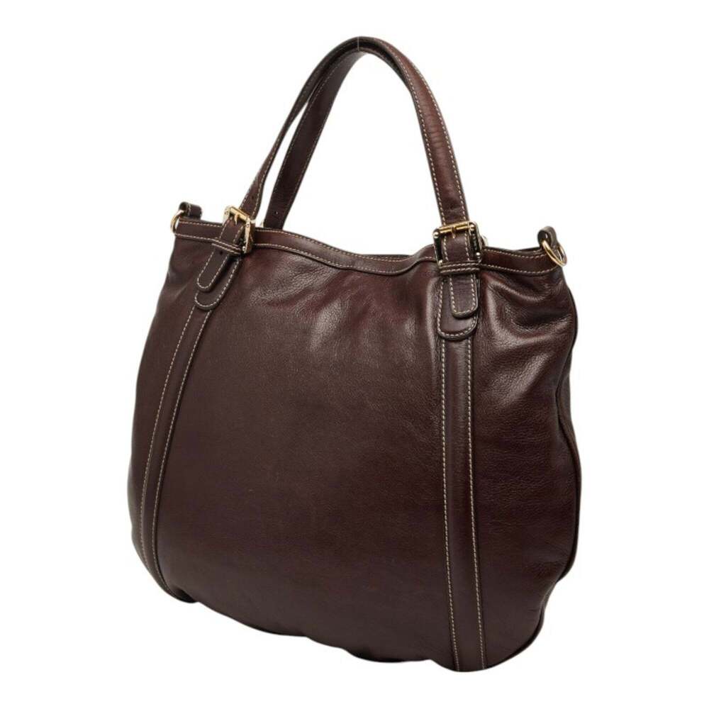 GUCCI Brown Leather Shoulder Bag - Picture 2 of 10